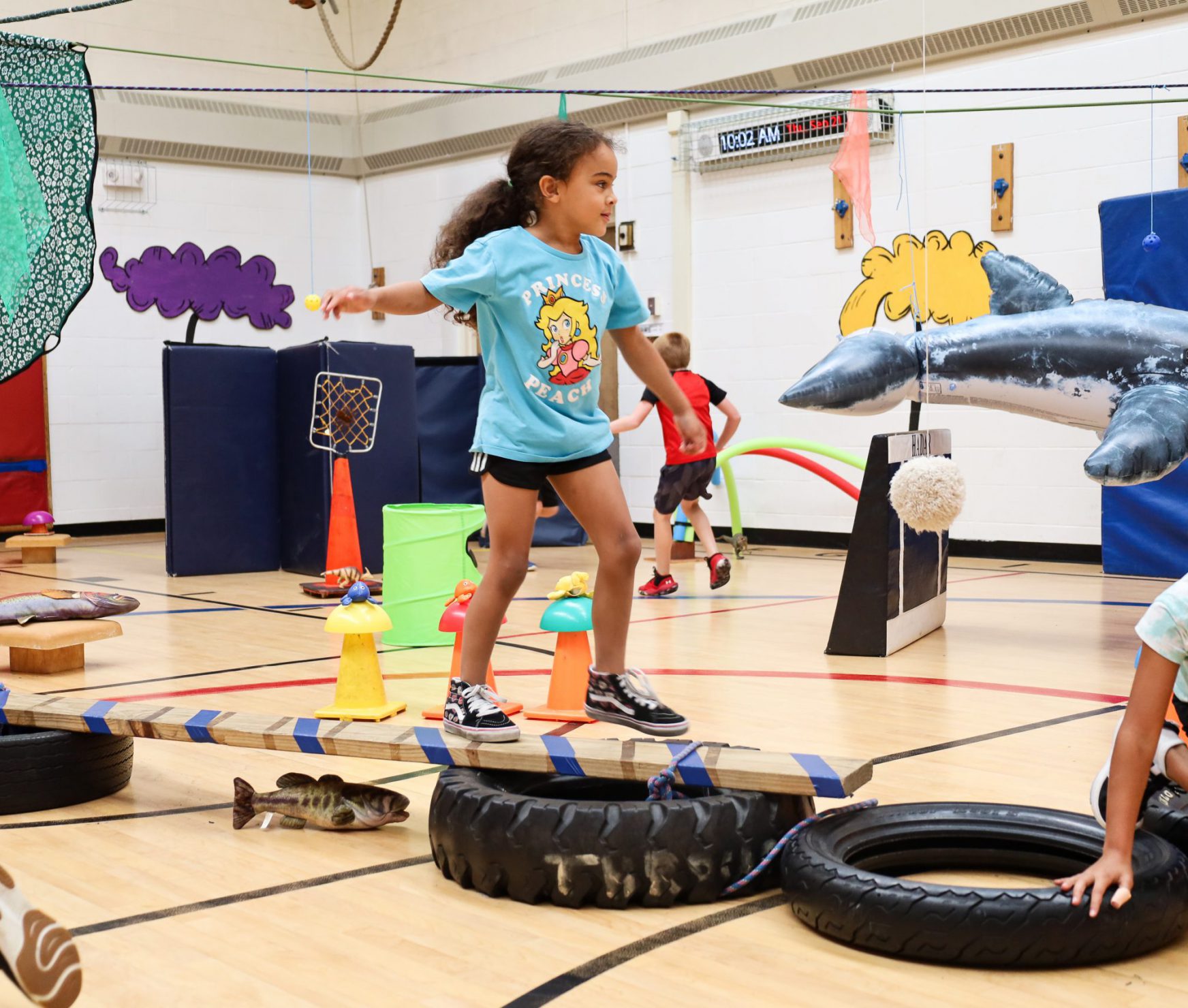 Student in gym class.