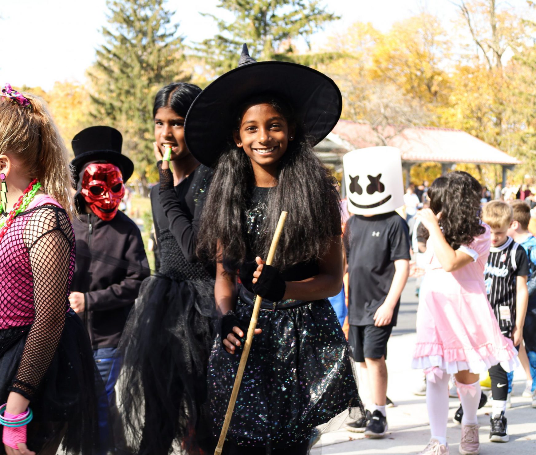 Students in Halloween Parade.